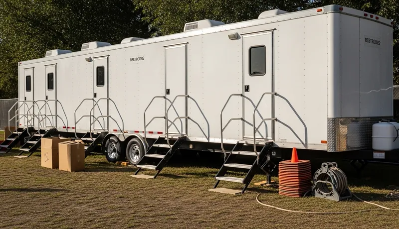 Portable toilets at a San Antonio festival